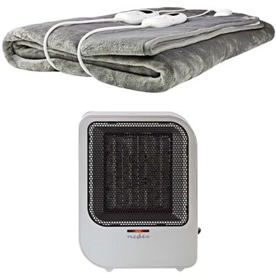 Non communiqué PACK Chauffage soufflant 750/1500W + Couverture chauffante 160/140cm - Publicité Non communiqué PACK Chauffage soufflant 750/1500W + Couverture chauffante 160/140cm - Publicité