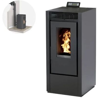 Interstoves Pack Poêle à granules MARINA 11 Etanche + Kit Conduit Ventouse (sortie façade) - Noir Noir - Publicité Interstoves Pack Poêle à granules MARINA 11 Etanche + Kit Conduit Ventouse (sortie façade) - Noir Noir - Publicité