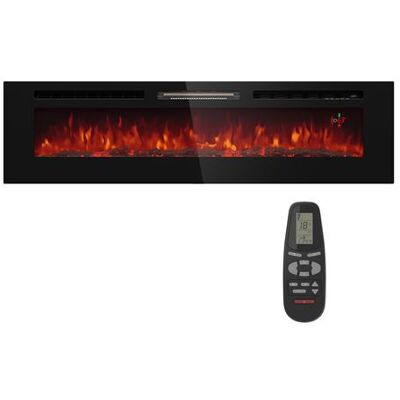 Non communiqué Klarstein Cheminée décorative flammes LED Cheminée électrique chauffage 1800W télécommande minuterie Noir Noir - Publicité Non communiqué Klarstein Cheminée décorative flammes LED Cheminée électrique chauffage 1800W télécommande minuterie Noir Noir - Publicité