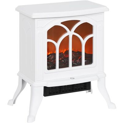 Non communiqué Cheminée électrique poêle style rétro thermostat 750-1500 W blanc - Publicité Non communiqué Cheminée électrique poêle style rétro thermostat 750-1500 W blanc - Publicité