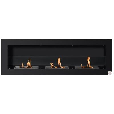 Non communiqué Cheminée bioéthanol murale design Bauhaus - triple brûleur 1 L - pare-feu verre trempé, kit fixation inclus - acier inox. acier dépoli noir Noir - Publicité Non communiqué Cheminée bioéthanol murale design Bauhaus - triple brûleur 1 L - pare-feu verre trempé, kit fixation inclus - acier inox. acier dépoli noir Noir - Publicité