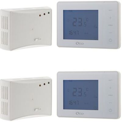 Non communiqué Otio - Lot de 2 thermostats programmables sans fil - Blanc Blanc - Publicité Non communiqué Otio - Lot de 2 thermostats programmables sans fil - Blanc Blanc - Publicité