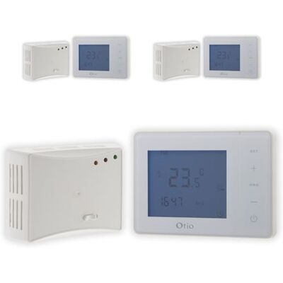 Non communiqué Otio - Lot de 3 thermostats programmables sans fil - Blanc Blanc - Publicité Non communiqué Otio - Lot de 3 thermostats programmables sans fil - Blanc Blanc - Publicité