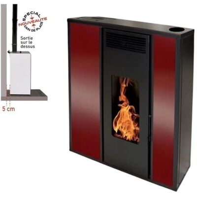 Interstoves Pack Poêle à granules TESSA 10 Etanche sortie Concentrique sur le dessus + Kit Conduit Vertical 80/125 - Bordeaux Bordeaux - Publicité Interstoves Pack Poêle à granules TESSA 10 Etanche sortie Concentrique sur le dessus + Kit Conduit Vertical 80/125 - Bordeaux Bordeaux - Publicité