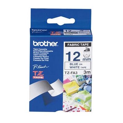 Brother - Tissu - blanc, bleu - Rouleau (1,2 cm) 1 cassette(s) ruban - pour P-Touch PT-1010, 1080, 1090, 1230, 1290, 18, 2100, 2110, 2430, 3600, 7100, 9800, PT-GL-200 - Publicité Brother - Tissu - blanc, bleu - Rouleau (1,2 cm) 1 cassette(s) ruban - pour P-Touch PT-1010, 1080, 1090, 1230, 1290, 18, 2100, 2110, 2430, 3600, 7100, 9800, PT-GL-200 - Publicité