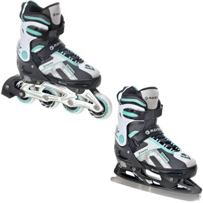 Raven Pulse Noir/Menthe 33-36 - Patins à roulettes - Publicité Raven Pulse Noir/Menthe 33-36 - Patins à roulettes - Publicité