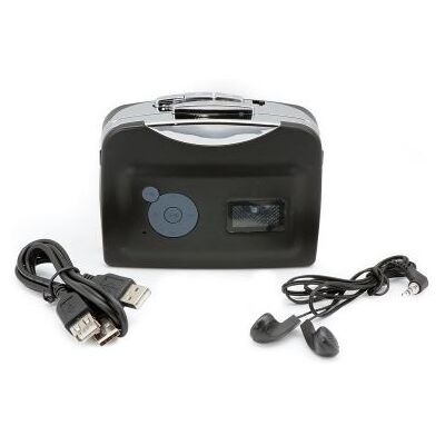 Qumox Lecteur cassette USB audio - convertisseur lecteur MP3 / Convertisseur au Format MP3 de cassette à clé USB Flash Stick - Publicité Qumox Lecteur cassette USB audio - convertisseur lecteur MP3 / Convertisseur au Format MP3 de cassette à clé USB Flash Stick - Publicité