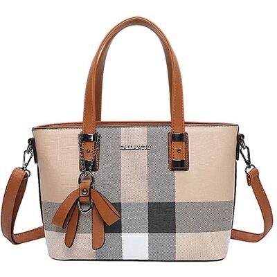 Non communiqué Sac Cabas pour Femme Édition Mini Jolie Motif Écossais avec Bandoulière Gallantry Marron / Beige - Publicité Non communiqué Sac Cabas pour Femme Édition Mini Jolie Motif Écossais avec Bandoulière Gallantry Marron / Beige - Publicité