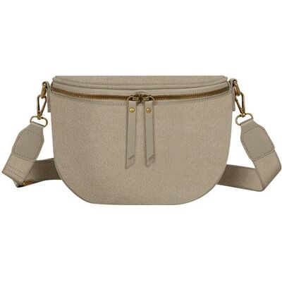 Non communiqué Sac Banane Bandoulière Luna en Tissu Gallantry Taupe - Publicité Non communiqué Sac Banane Bandoulière Luna en Tissu Gallantry Taupe - Publicité