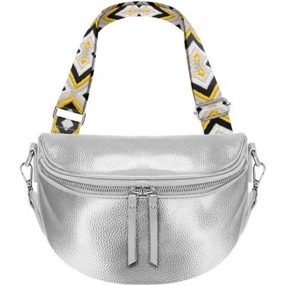 Non communiqué Sac Banane Bandoulière Motif Géometrique Gallantry Argent - Publicité Non communiqué Sac Banane Bandoulière Motif Géometrique Gallantry Argent - Publicité