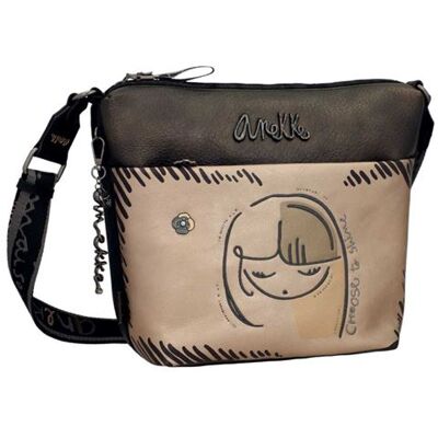 Non communiqué Anekke - Sac bandoulière large "Koko" - 33 x 28 x 13 cm - Noir - Publicité Non communiqué Anekke - Sac bandoulière large "Koko" - 33 x 28 x 13 cm - Noir - Publicité
