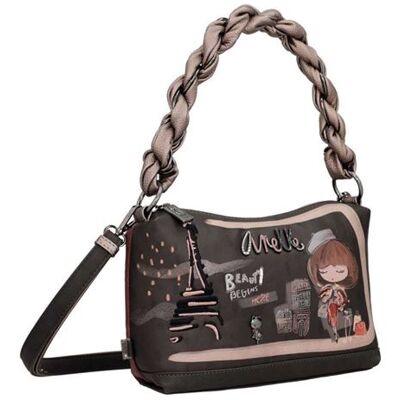 Non communiqué Anekke - Sac porté épaule "Mademoiselle" - 25 x 17 x 8 cm - Marron - Publicité Non communiqué Anekke - Sac porté épaule "Mademoiselle" - 25 x 17 x 8 cm - Marron - Publicité