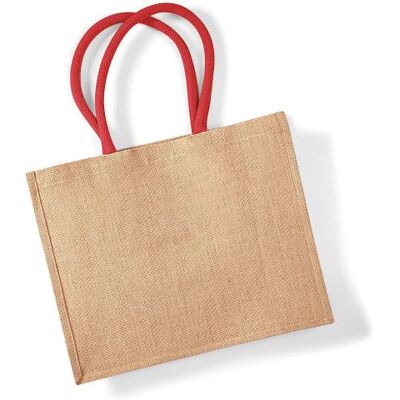 Sac de courses classique en jute Westford Mill - 21 litres (Taille unique) (Naturel/Noir) - UTBC1542 - Publicité Sac de courses classique en jute Westford Mill - 21 litres (Taille unique) (Naturel/Noir) - UTBC1542 - Publicité