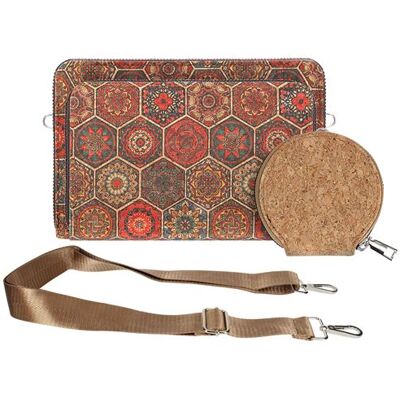 Non communiqué Pochette Liège Bandoulière Triple Poche Zip Bord carré Hexagonale Avizar Multicolore - Publicité Non communiqué Pochette Liège Bandoulière Triple Poche Zip Bord carré Hexagonale Avizar Multicolore - Publicité