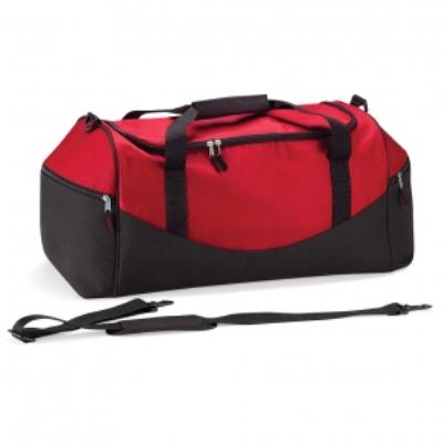 Quadra Sac de sport 55L TEAMWEAR HOLDALL - QS70 - rouge - noir - Publicité Quadra Sac de sport 55L TEAMWEAR HOLDALL - QS70 - rouge - noir - Publicité