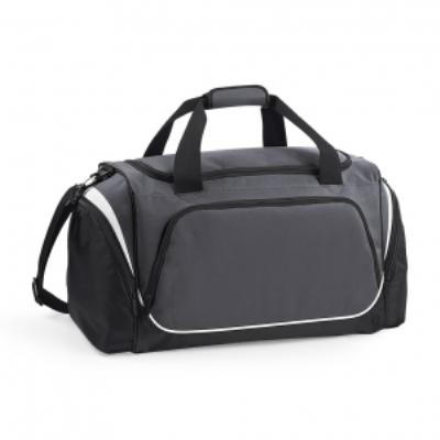 Quadra Sac de sport 55 L - Pro Team Holdall - QS270 - gris noir blanc - Publicité Quadra Sac de sport 55 L - Pro Team Holdall - QS270 - gris noir blanc - Publicité