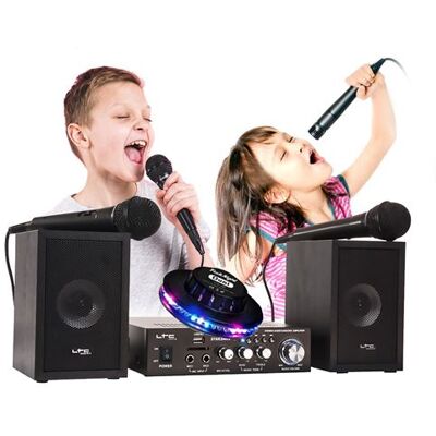Non communiqué Pack Karaoké Enfant Ibiza sound 2x50W STAR2MKII, Port USB/SD avec contrôles, Jeu de lumière BALL6 multi LED RVB - Publicité Non communiqué Pack Karaoké Enfant Ibiza sound 2x50W STAR2MKII, Port USB/SD avec contrôles, Jeu de lumière BALL6 multi LED RVB - Publicité