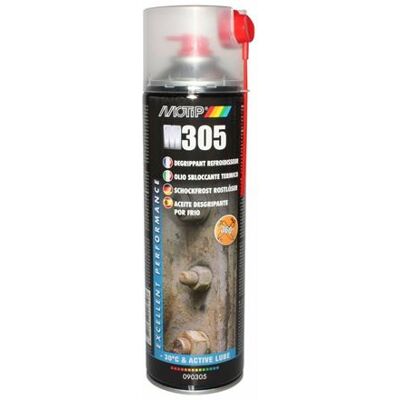 Degrippant refroidisseur motip m305 (debloque par baisse soudaine de temperature -30°c) (aerosol 500ml) - Publicité Degrippant refroidisseur motip m305 (debloque par baisse soudaine de temperature -30°c) (aerosol 500ml) - Publicité