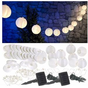 Non communiqué Lunartec : 2 guirlandes LED solaires blanc chaud avec 20 lampions - 6 m Blanc Chaud - Publicité Non communiqué Lunartec : 2 guirlandes LED solaires blanc chaud avec 20 lampions - 6 m Blanc Chaud - Publicité