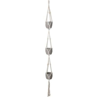 Non communiqué MACRAMÉ TRIPLE NoeUD PIERRES BLANC 160 CM Blanc - Publicité Non communiqué MACRAMÉ TRIPLE NoeUD PIERRES BLANC 160 CM Blanc - Publicité