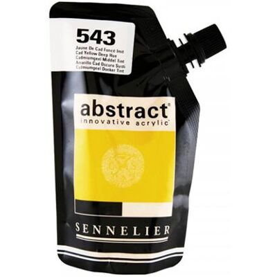Peinture acrylique jaune cadmium foncé Sennelier - Abstract 500ml - Publicité Peinture acrylique jaune cadmium foncé Sennelier - Abstract 500ml - Publicité