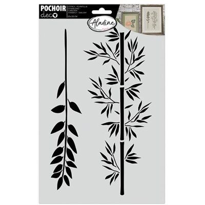Aladine Branches - Stencil de décoration - 20 x 30 cm - Publicité Aladine Branches - Stencil de décoration - 20 x 30 cm - Publicité