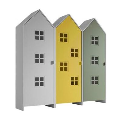 Non communiqué Combinaison D'armoires 3 Pc Casami Bruges blanc jaune vert Blanc - Publicité Non communiqué Combinaison D'armoires 3 Pc Casami Bruges blanc jaune vert Blanc - Publicité