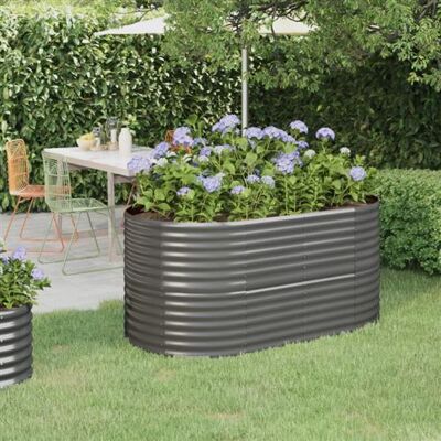 vidaXL Pot de Jardin - 152x80x68 cm - Gris - Type de jardin - Publicité vidaXL Pot de Jardin - 152x80x68 cm - Gris - Type de jardin - Publicité