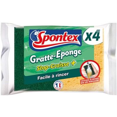 Spontex - Éponge verte multi-usage Stop-Grasso + - Publicité Spontex - Éponge verte multi-usage Stop-Grasso + - Publicité