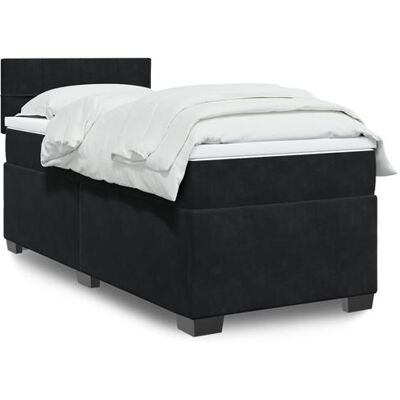 Lit boxspring avec matelas - Noir - Lit boxspring - Publicité Lit boxspring avec matelas - Noir - Lit boxspring - Publicité