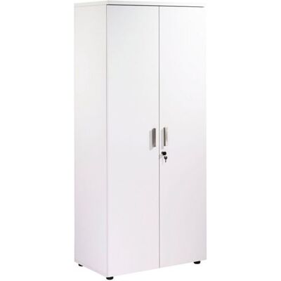 Simmob Armoire Haute de Bureau 2 Portes Blanche INEO - L 80 x l 47.3 x H 180.4 cm Blanc - Publicité Simmob Armoire Haute de Bureau 2 Portes Blanche INEO - L 80 x l 47.3 x H 180.4 cm Blanc - Publicité