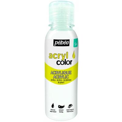 Peinture acrylique blanche Pébéo - Multisupports - 150 ml - Publicité Peinture acrylique blanche Pébéo - Multisupports - 150 ml - Publicité