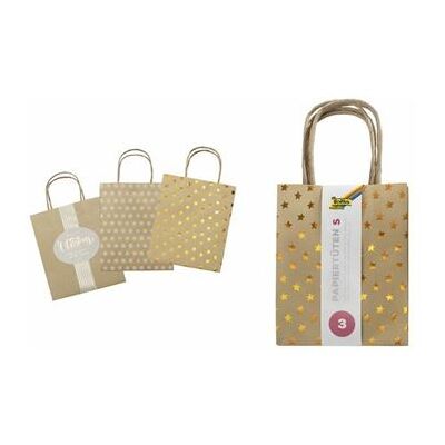 Folia Noël Sacs en papier kraft - Petit - 3 pièces - Publicité Folia Noël Sacs en papier kraft - Petit - 3 pièces - Publicité