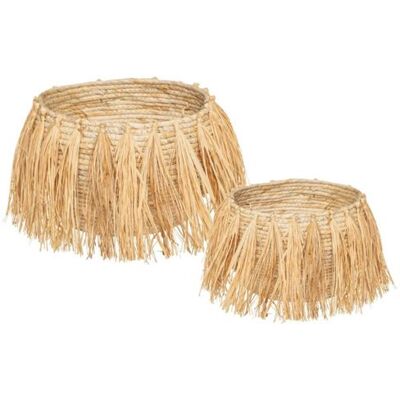 Non communiqué Atmosphera Créateur d'intérieur - Lot de 2 Paniers à Franges Safari 25cm Beige Beige - Publicité Non communiqué Atmosphera Créateur d'intérieur - Lot de 2 Paniers à Franges Safari 25cm Beige Beige - Publicité