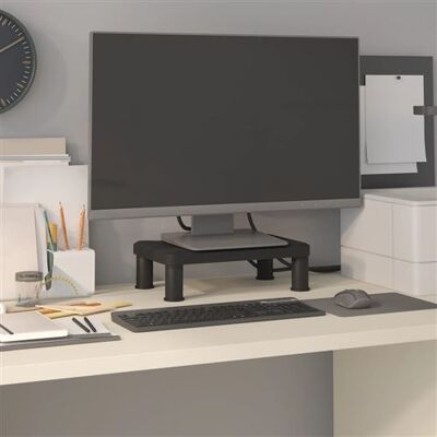 Support de moniteur noir vidaXL - Avec espace de rangement - Publicité Support de moniteur noir vidaXL - Avec espace de rangement - Publicité