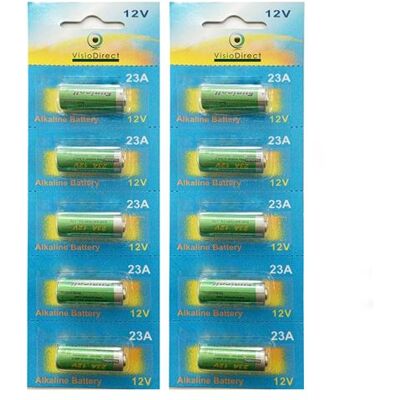 Non communiqué Lot de 10 Piles Alcaline 12V type A23/23A compatibles LRV08/L1028/RVO8/MS21/MN21/E23A/K23A/V23GA/GP23A - Visiodirect - - Publicité Non communiqué Lot de 10 Piles Alcaline 12V type A23/23A compatibles LRV08/L1028/RVO8/MS21/MN21/E23A/K23A/V23GA/GP23A - Visiodirect - - Publicité