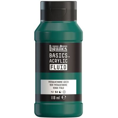 Liquitex - Basics Fluid - Vert Phthalocyanine - 118 ml - Peinture - Publicité Liquitex - Basics Fluid - Vert Phthalocyanine - 118 ml - Peinture - Publicité