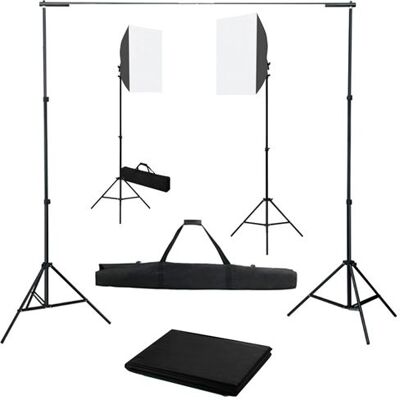 Non communiqué vidaXL Fotostudioset met softboxlampen en achtergrond3055059 Blanc - Publicité Non communiqué vidaXL Fotostudioset met softboxlampen en achtergrond3055059 Blanc - Publicité