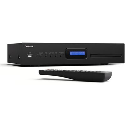 Non communiqué Lecteur CD Hifi Auna Haut de gamme avec télécommande entrée USB lecture de CD-R/RW et CD-MP3 - Chaine Hifi Noir Noir - Publicité Non communiqué Lecteur CD Hifi Auna Haut de gamme avec télécommande entrée USB lecture de CD-R/RW et CD-MP3 - Chaine Hifi Noir Noir - Publicité