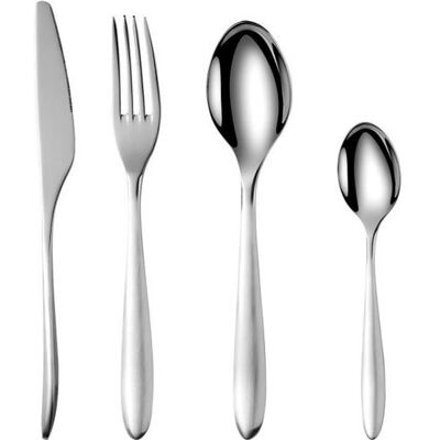 Non communiqué Ménageres - Arthur Martin - Am0211 - 24 Pieces - Acier Inoxydable - Finition Miroir Poli Gris - Publicité Non communiqué Ménageres - Arthur Martin - Am0211 - 24 Pieces - Acier Inoxydable - Finition Miroir Poli Gris - Publicité