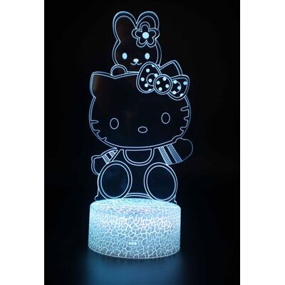 Stack Lampe 3D Tactile Veilleuses Enfant 7 Couleurs avec Telecommande - Hello Kitty #592 - Publicité Stack Lampe 3D Tactile Veilleuses Enfant 7 Couleurs avec Telecommande - Hello Kitty #592 - Publicité