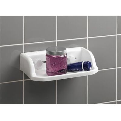 L3C etagere de douche a ventouses fortes plastique Blanc - Publicité L3C etagere de douche a ventouses fortes plastique Blanc - Publicité