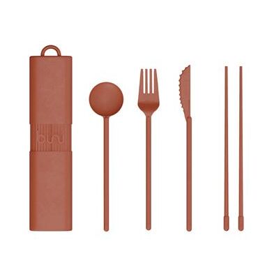 Nature et Découvertes Kit de couverts Nomade terracotta - Bini - Marron - Bio-sourcé Marron - Publicité Nature et Découvertes Kit de couverts Nomade terracotta - Bini - Marron - Bio-sourcé Marron - Publicité