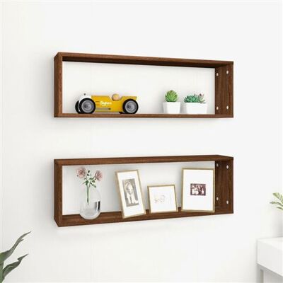Non communiqué vidaXL Wandschappen kubus 2 st 80x15x26,5 cm bewerkt hout bruineiken815921 Marron - Publicité Non communiqué vidaXL Wandschappen kubus 2 st 80x15x26,5 cm bewerkt hout bruineiken815921 Marron - Publicité