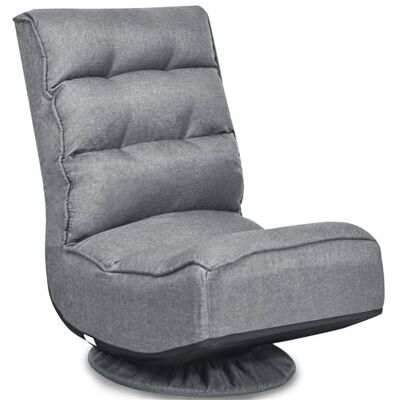 Non communiqué Chaise Relax GIANTEX Pliable et Réglable Gris en 5 Positions Pivotant 360 Degrés Rembourrée Confortable Idéale pour Lire, Regarder la TV Gris - Publicité Non communiqué Chaise Relax GIANTEX Pliable et Réglable Gris en 5 Positions Pivotant 360 Degrés Rembourrée Confortable Idéale pour Lire, Regarder la TV Gris - Publicité