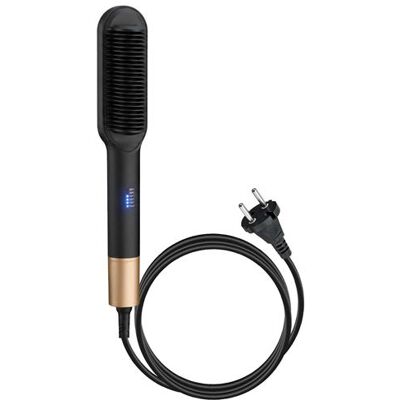 Non communiqué Brosse Lissante Chauffante Avizar Céramique PTC Anti-Brûlure Noir Or Noir - Publicité Non communiqué Brosse Lissante Chauffante Avizar Céramique PTC Anti-Brûlure Noir Or Noir - Publicité