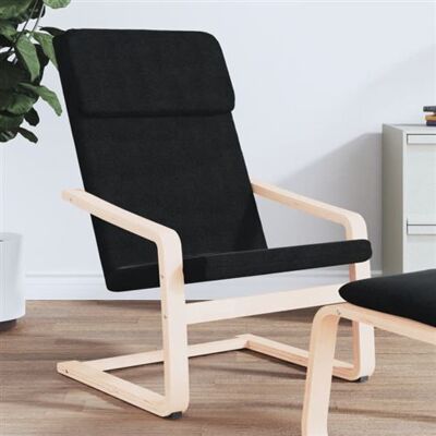 Non communiqué Chaise de relaxation Noir Tissu Noir - Publicité Non communiqué Chaise de relaxation Noir Tissu Noir - Publicité
