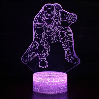 Stack Lampe 3D Tactile Veilleuses Enfant 7 Couleurs avec Telecommande - Iron man #209 - Publicité Stack Lampe 3D Tactile Veilleuses Enfant 7 Couleurs avec Telecommande - Iron man #209 - Publicité