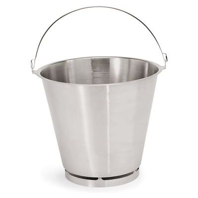 Seau en acier au nickel-chrome 10L avec poignée - Seau - Publicité Seau en acier au nickel-chrome 10L avec poignée - Seau - Publicité