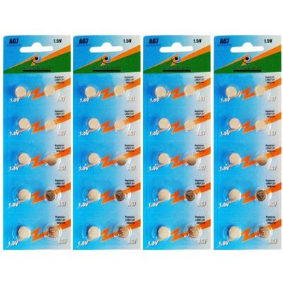 Non communiqué Lot de 40 Piles bouton plates type AG7/G7 1,55V compatibles LR927 395 - Visiodirect - - Publicité Non communiqué Lot de 40 Piles bouton plates type AG7/G7 1,55V compatibles LR927 395 - Visiodirect - - Publicité